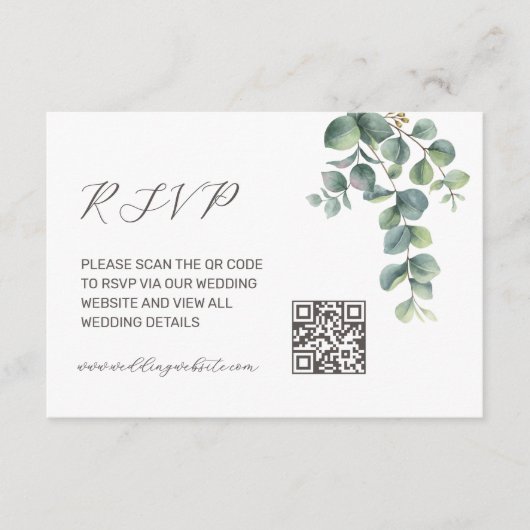 QR-code | Eucalyptusblad Informatiekaartje (Voorkant)