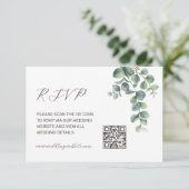 QR-code | Eucalyptusblad Informatiekaartje (Staand voorkant)