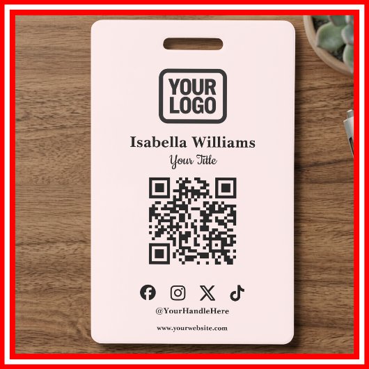 QR-code evenement badge | Digitale Roze Budget ID 