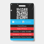 QR-code evenementenbadge • Kleurrijke digitale per Badge (Achterkant)