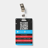 QR-code evenementenbadge • Kleurrijke digitale per Badge (Achterkant met clip)