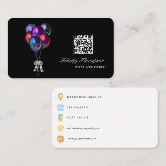 QR-code evenementencoördinator Visitekaartje (Voorkant / Achterkant)