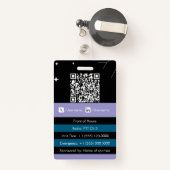 QR code event badge • Colored digital employee ID (Achterkant met intrekbare)