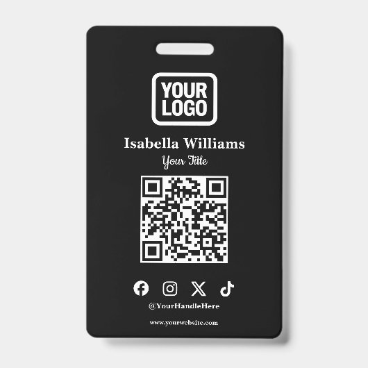 QR Code Event Badge | Digital Black Budget ID Card (Voorzijde)
