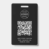 QR Code Event Badge | Digitale Zwarte Budget ID Ka (Achterkant)
