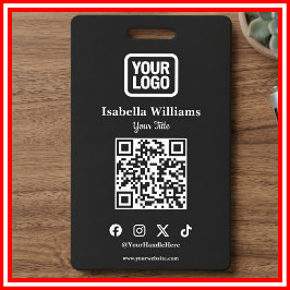 QR Code Event Badge | Digitale Zwarte Budget ID Ka