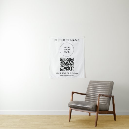 QR Code Event Seminar Party Logo Tekst Sjabloon Wandkleed (In situ)