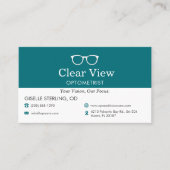 QR Code Eye Doctor Optometrist Office Glasses Icon Visitekaartje (Voorkant)