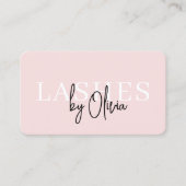 QR Code Eye Lashes Technician Moderne typografie Visitekaartje (Voorkant)