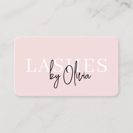 QR Code Eye Lashes Technician Moderne typografie Visitekaartje (Voorkant)