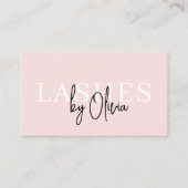 QR Code Eye Lashes Technician Moderne typografie Visitekaartje (Voorkant)