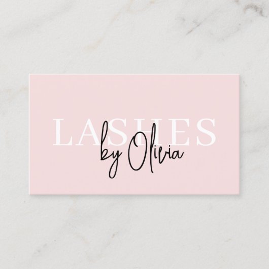 QR Code Eye Lashes Technician Moderne typografie Visitekaartje (Voorkant)