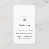 QR-code Facebook Review Klantfeedback Stijl Visitekaartje (Achterkant)