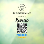QR Code Facebook Reviewen Business Review Raamsticker (Vel 3)
