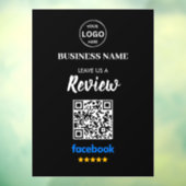QR Code Facebook Reviewen Business Review Raamsticker (Vel 3)