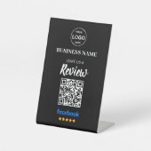 QR Code Facebook Reviewen Business Review Reclamebord Met Voetstuk (Voorkant)