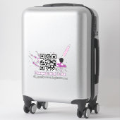 QR Code Facepainter Bedrijfsnaam Auto Decal Sticker (Koffer)