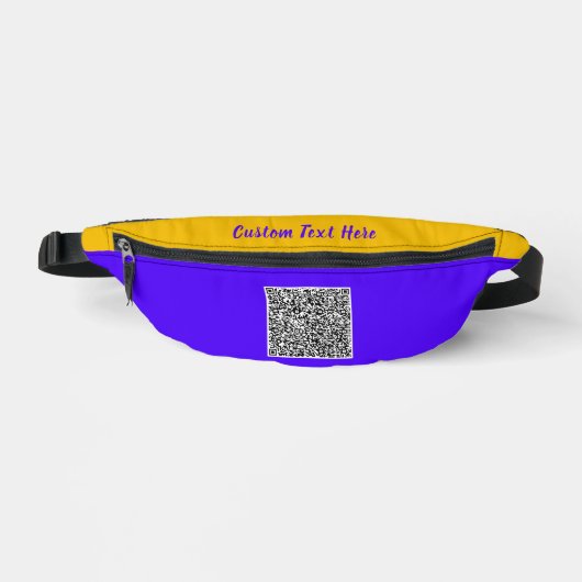 QR Code Fanny Pack met aangepaste tekst en kleuren Heuptasje (Voorkant)