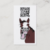 QR Code Farrier Trimmer Happy Horse Business Card Visitekaartje (Achterkant)