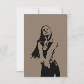 Qr Code Fashionable Black Danser Girl Silhouette Kaart (Voorkant)