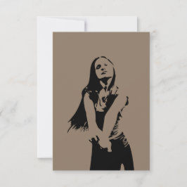 Qr Code Fashionable Black Danser Girl Silhouette Kaart