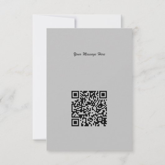 Qr Code Fashionable Black Danser Girl Silhouette Kaart (Achterkant)