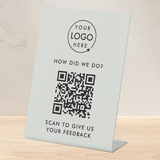 QR-code Feedback | Klantenrating voor zakelijke kl Reclamebord Met Voetstuk