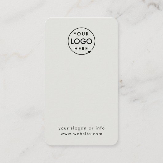 QR-code Feedback Professionele klantenrating grijs Visitekaartje (Achterkant)