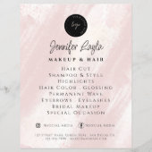 QR-code | Feminine Beauty Abstract Blush Pink Boho Flyer (Voorkant)