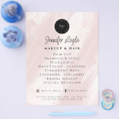 QR-code | Feminine Beauty Abstract Blush Pink Boho Flyer (Enkel)