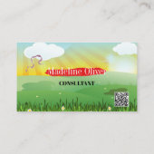 QR Code Festival Theme Modern Bright Visitekaartje (Achterkant)