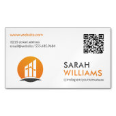 QR-code | Financiële Logo Magnetisch Visitekaartje (Voorkant)