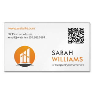 QR-code   Financiële Logo Magnetisch Visitekaartje