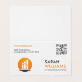 QR-code | Financiële Logo Visitekaartje (Buitenkant ongevouwen)