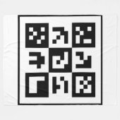 qr-code fleece deken (Voorkant (Horizontaal))