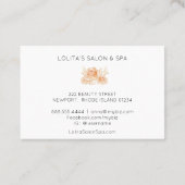 *~* QR code Floral Beauty Salon Spa Woman Glam AP5 Visitekaartje (Achterkant)