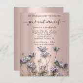 QR CODE Floral Meadow Wildflower Greenery Roos (Voorkant / Achterkant)