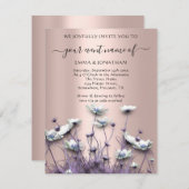 QR CODE Floral Meadow Wildflower Paars Roos (Voorkant / Achterkant)