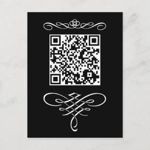 QR-code floreert Briefkaart
