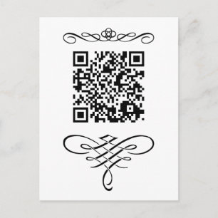 QR-code floreert Briefkaart