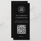 QR Code Flyer voor serverboeken met cheques of Menu (Voorkant / Achterkant)
