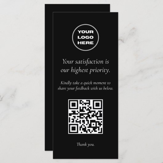 QR Code Flyer voor serverboeken met cheques of Menu (Voorkant / Achterkant)