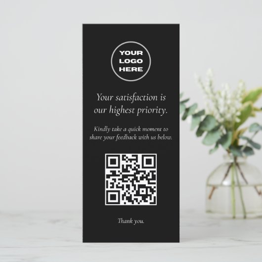 QR Code Flyer voor serverboeken met cheques of Menu (Staand voorkant)