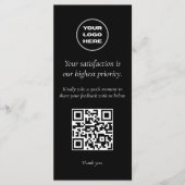 QR Code Flyer voor serverboeken met cheques of Menu (Voorkant)
