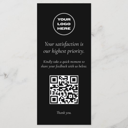 QR Code Flyer voor serverboeken met cheques of Menu (Voorkant)