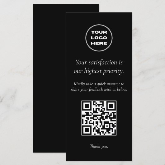 QR-code flyer voor serverboeken met controles of Menu (Voorkant / Achterkant)