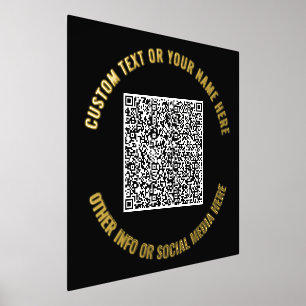 QR Code Folie Prints Voorbeeld Aangepaste tekst en