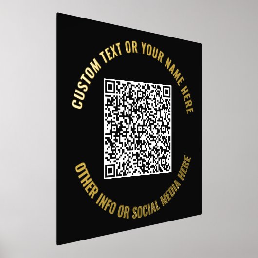 QR Code Folie Prints Voorbeeld Aangepaste tekst en (Laagn)