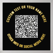 QR Code Folie Prints Voorbeeld Aangepaste tekst en (Voorkant)