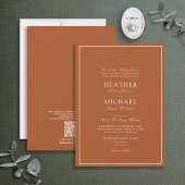 QR Code Formele verbrand Oranje Klassieke Band van Kaart